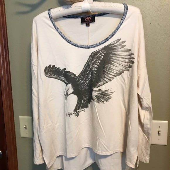 ABS Allen Schwartz Tops - Long Sleeve Eagle T-Shirt